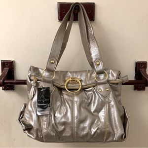 Baby Phat Silver Fold Over Shoulder Bag